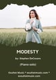 Modesty (Piano solo) piano sheet music cover